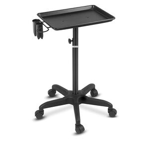 Salon Tray on Wheels, Tattoo Tray, Aluminum Beauty Rolling Salon Tray Station